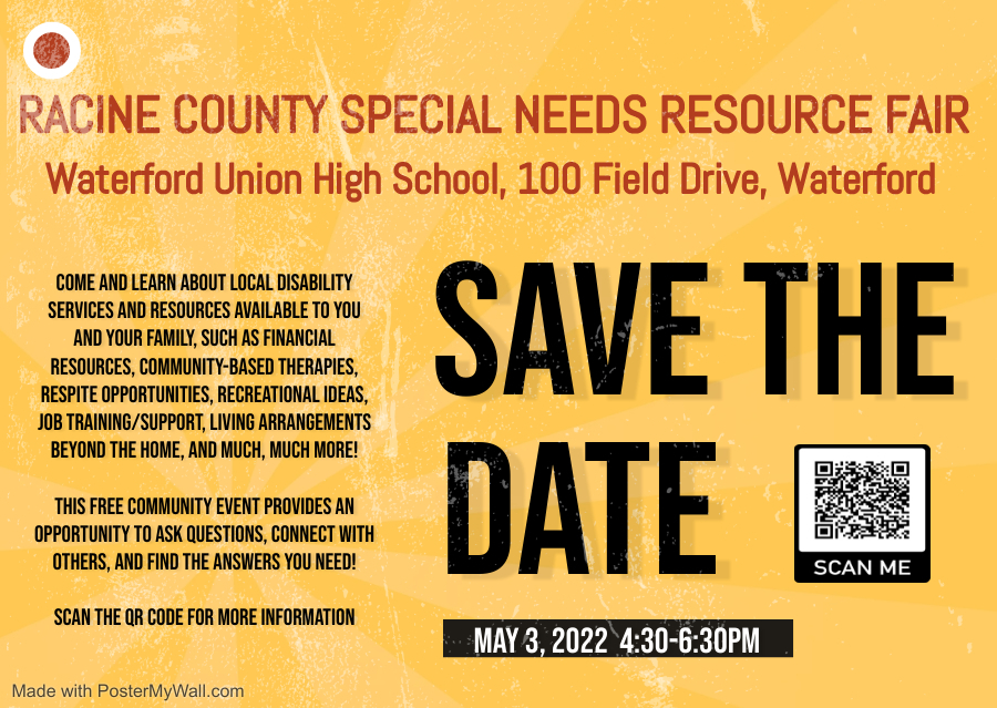 Racine County Special Needs Resource Fair flyer