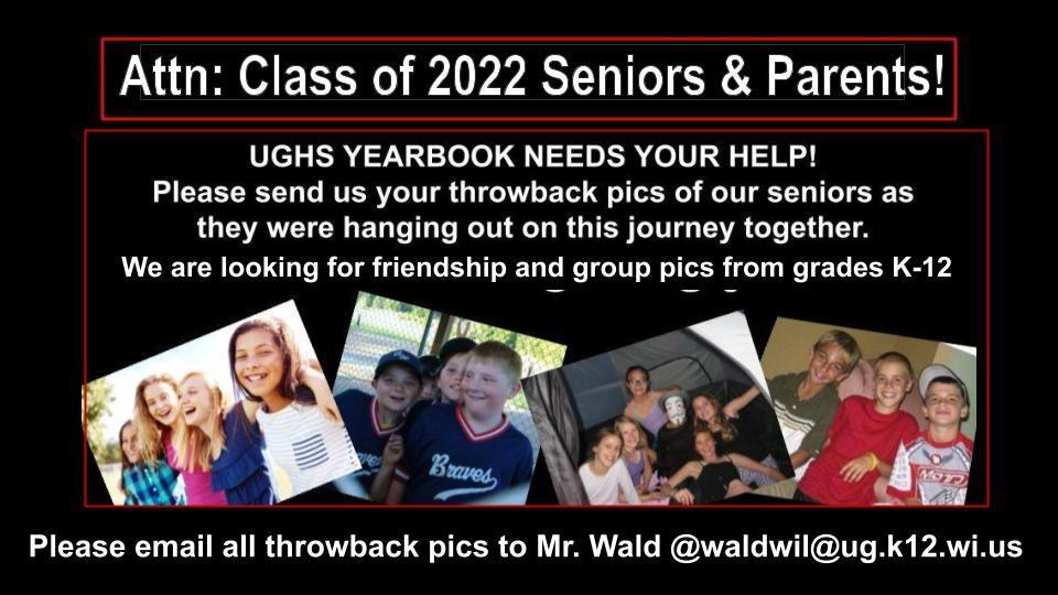 Senior Throwback picture request flyer