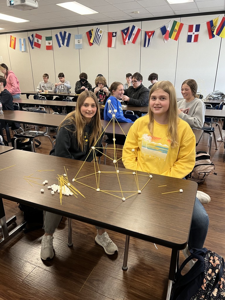 students building noodle castle
