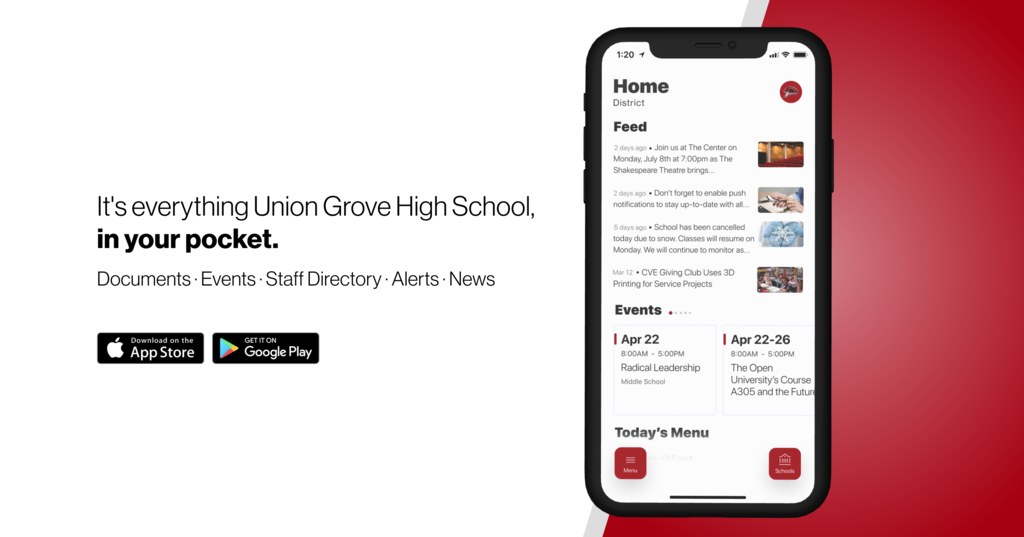 Download the new Union Grove High School App