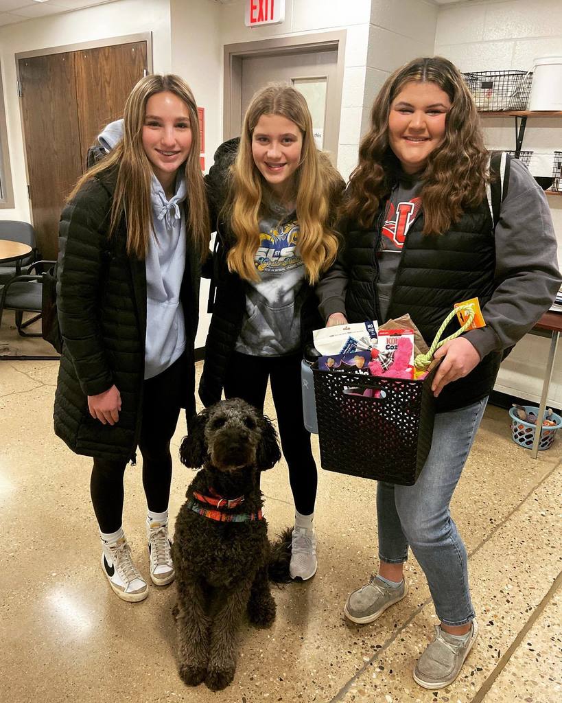 Students give treats to Bentley
